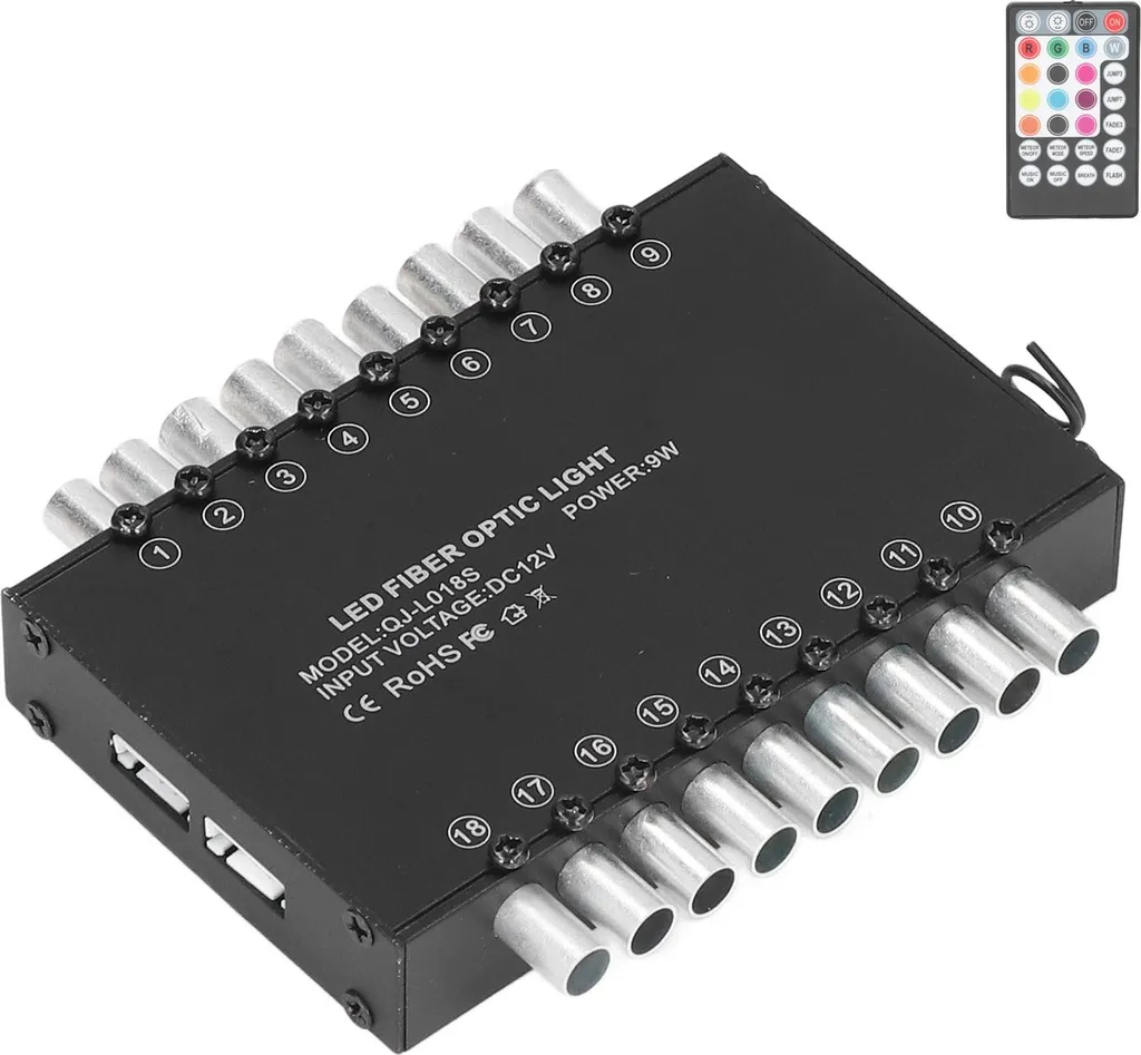 Plafonnier Étoilé à Fibre Optique 18 Trous avec Contrôle Bluetooth App