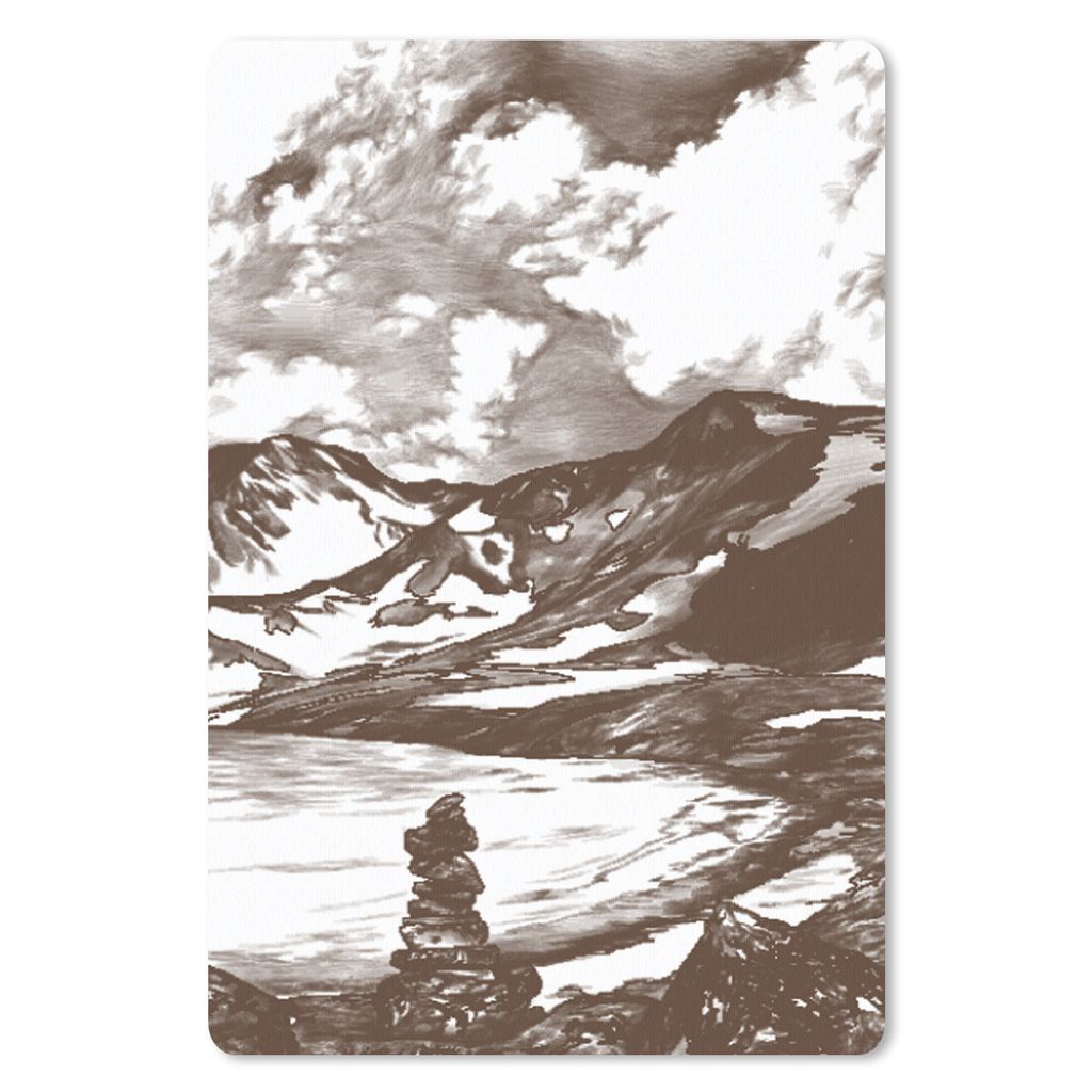 MuchoWow Mauspad Mousepad Berg - Meer - Himmel 18x27 cm - Mousepads - Maus Mat - Pad - Mausunterlage