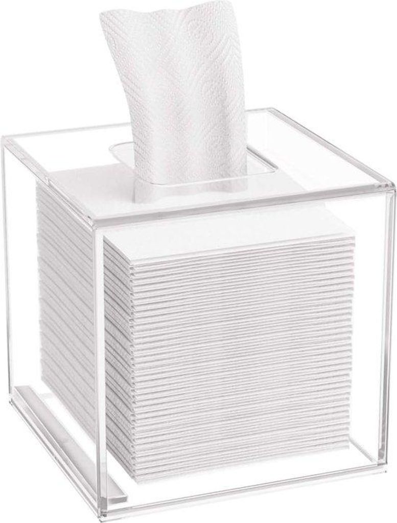 Acryl-Dekendose, 14 × 14 × 14 cm, transparent, magnetische Abdeckung, für Wohnzimmer, Badezimmer, Schlafzimmer, Auto, Büro