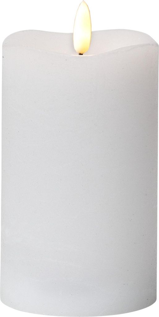 Star Trading LED Kerze weiß Flamme 3D Timer Wachs 14x7,5cm Produktbild 