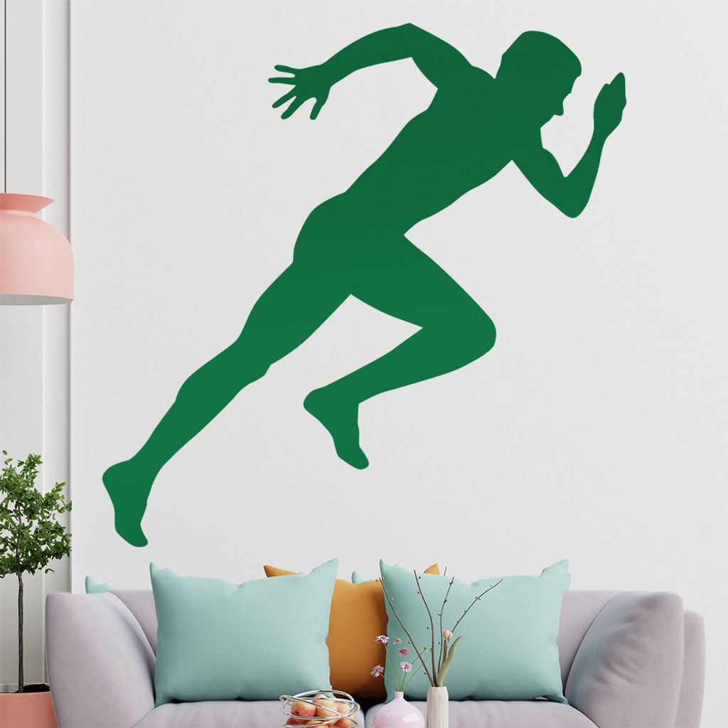 KIWISTAR Läufer Silhouette Wandtattoo in 6 Größen - Wandaufkleber Wall Sticker - Dekoration, Küche, Wohnzimmer, Schlafzimmer, Badezimmer