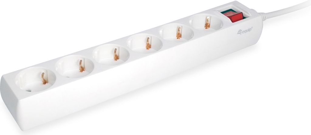 Equip Steckdosenleiste 6-fach Schuko 1,5m Kabel mit Schalter