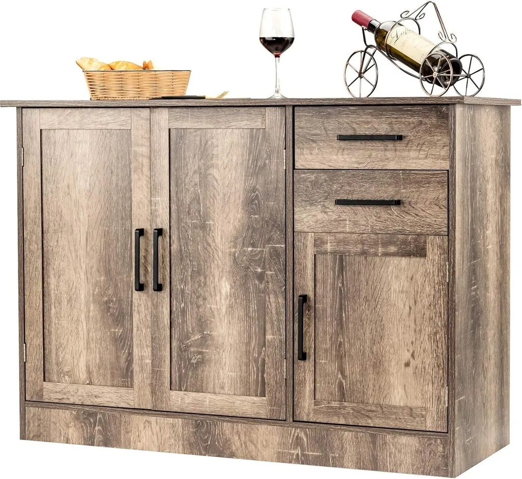 Meuble de rangement bois pour gagner de l'espace avec portes et tiroirs