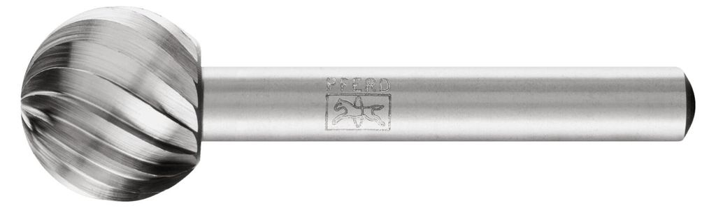 PFERD TOOLS HSS Frässtift Kugelform F Ø 16x14 mm Schaft-Ø 6 mm Z 1 universal grob