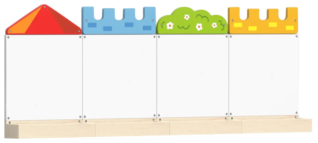 Système de panneaux éducatifs Viga Castle - Jeu mural d'éveil en bois