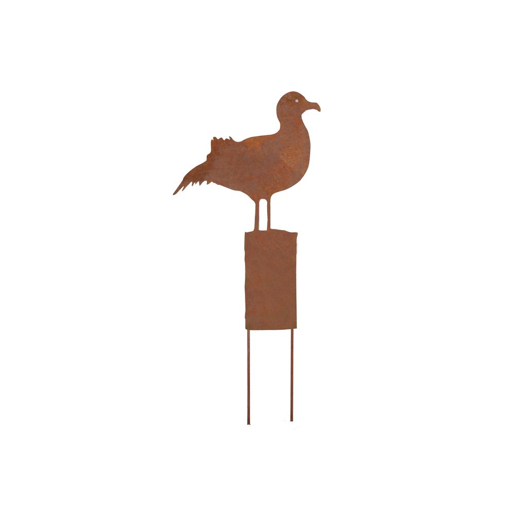 Gartenstecker Rost Gartendeko Möwe auf Pfahl Kaufland.de