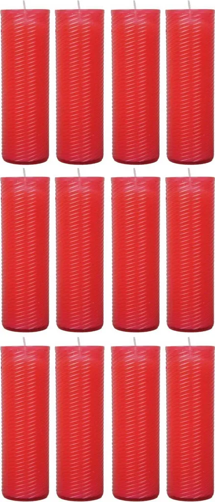 Bougies pour lanternes funéraires rouges N4 lot de 12 recharges
