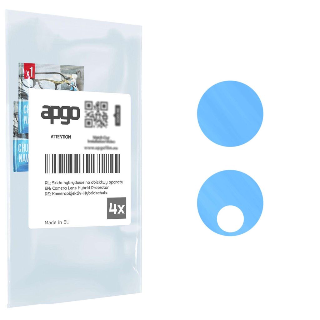 apgo 4 Stück Hybrid Kameraschutz, Kamera-Schutzglas kompatibel mit Vivo Y77 5G, Linsenschutz, 9H Härte, Schutz für Kameraobjektiv, Anti-Kratzer,...