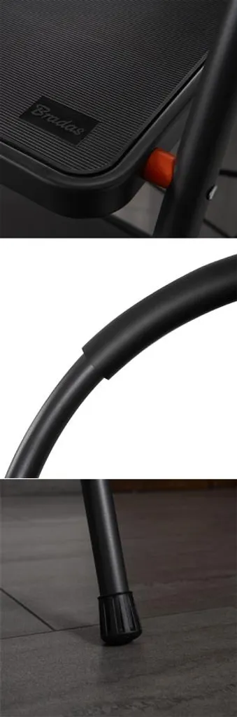 Escabeau 4 marches en acier noir Bradas pour travaux domestiques DIY