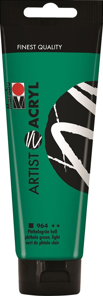 Marabu Künstler-Acrylfarbe Artist Acryl 120 ml phthalogrün hell