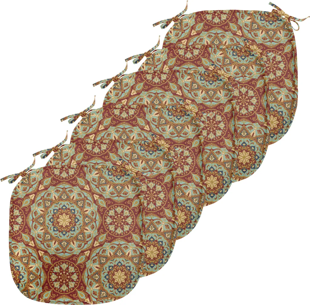 Coussin de Chaise Anti-Glisse et Anti-Tache 40x40 cm, Lot de 6 Pièces