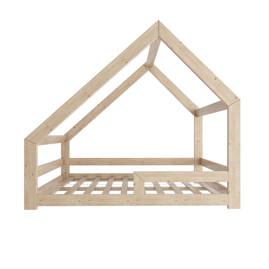 Need Sleep Hausbett Bodenbett 120x190 cm mit Rausfallschutz Asymmetrisch