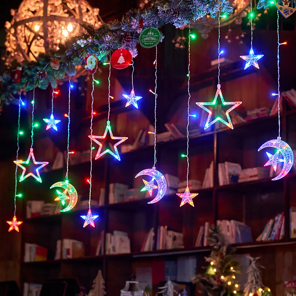 Decorazione Luci Fiabesche Stelle e Luna 3M - LED Colorati Batteria