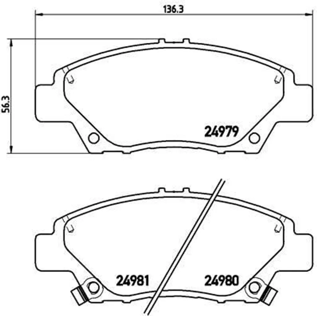Plaquettes de Frein Arrière Brembo P 28 050X pour Jazz et Insight