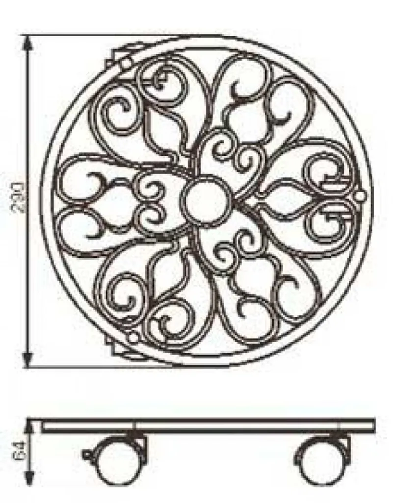 Roule-Plante pour Déplacer Vos Pots sans Effort Métal Brun Foncé 29 cm - 12