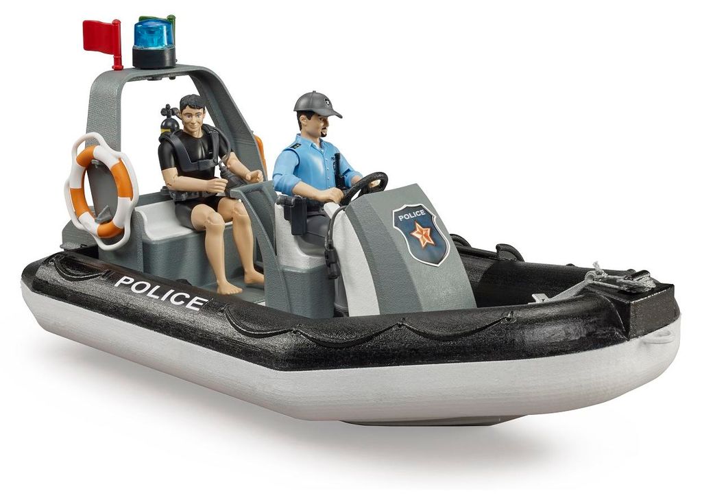 Łódź policyjna Bruder z policjantem i nurkiem Zdjęcie produktu 