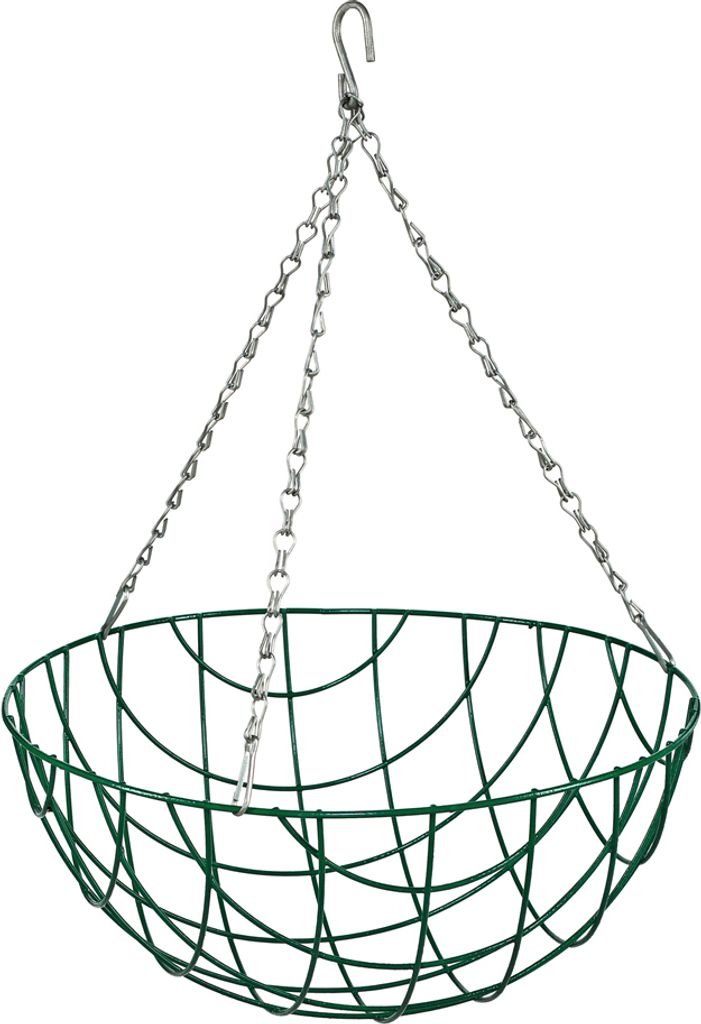 Dehner Hängeampel Basket, Ø 35 cm, Metall/Kokosfaser, grün