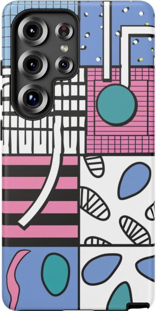 Buntes geometrisches Muster – Hülle Kompatibel mit Samsung Galaxy S25 Ultra