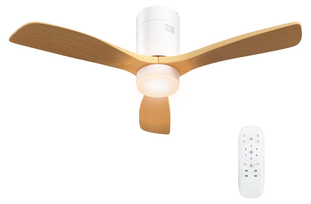 Stropní ventilátor HOMCOM s osvětlením a dálkovým ovládáním Obrázek produktu 