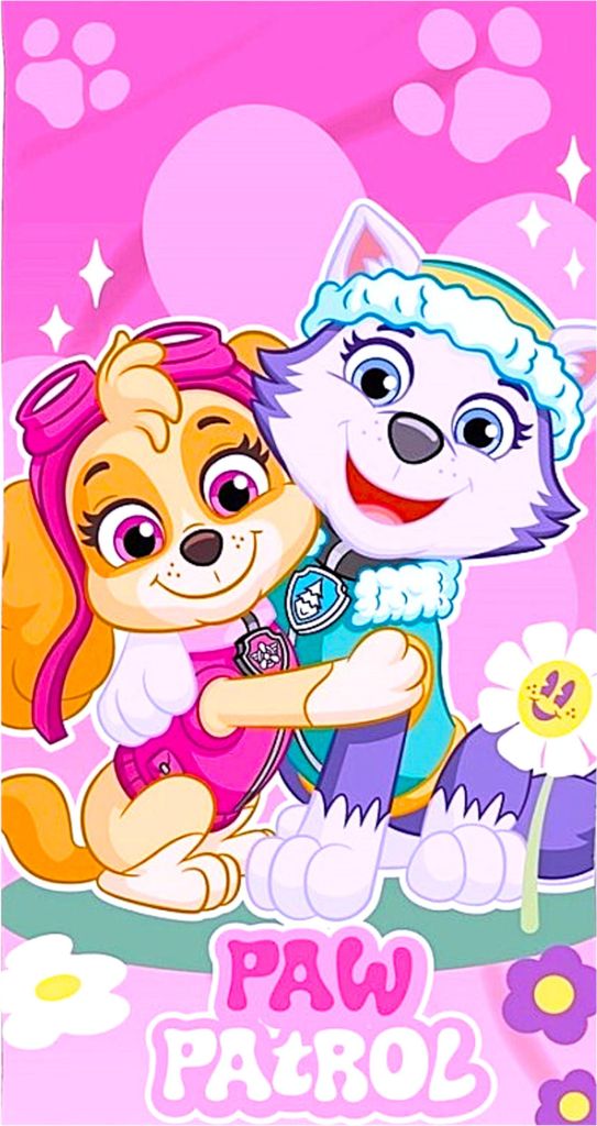 Paw Patrol Badetuch Strandtuch -Mädchen Strandlaken 70 x 140 cm aus Baumwolle