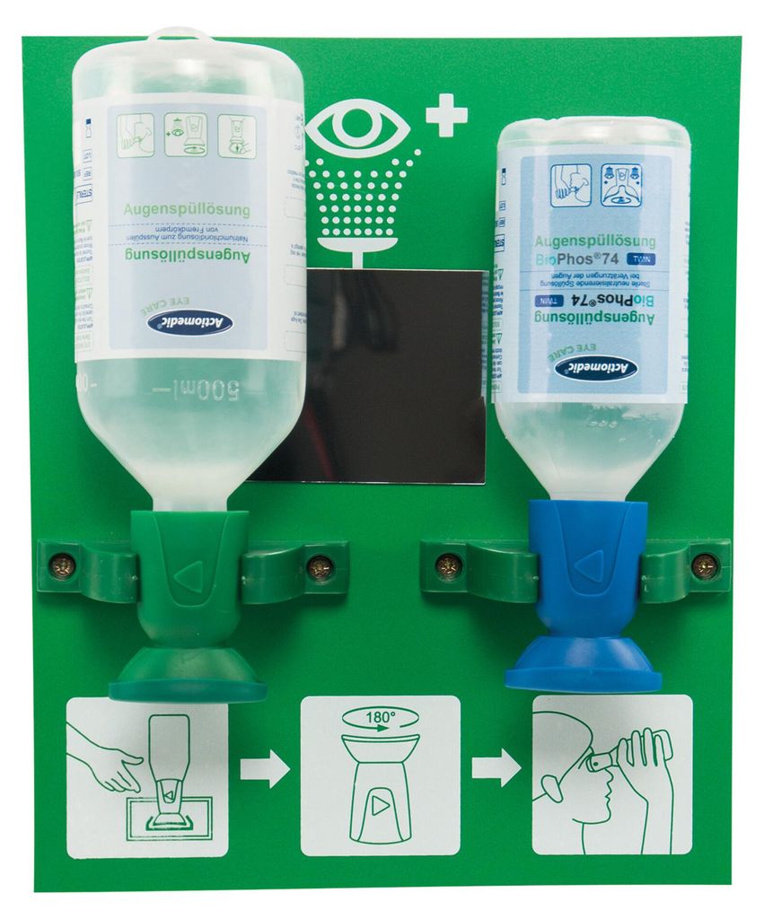 Eye Care Augenspülstation Double ink. 250ml blau + 500ml grün