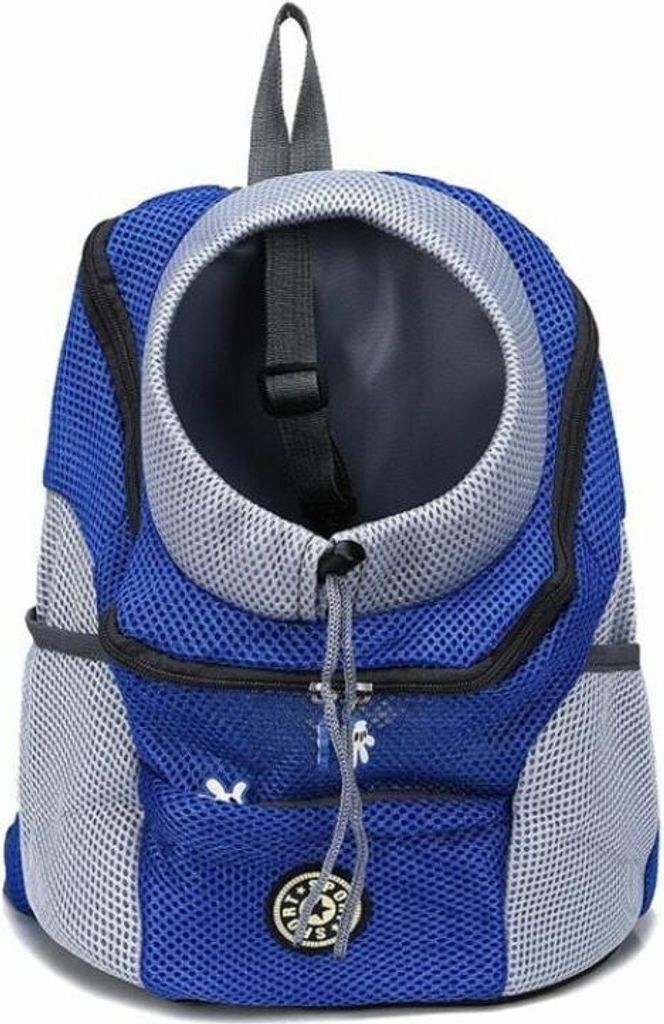 Stück tragbare und bequeme Haustiertransportbox für Radfahren, Wandern, Reisen, Einkaufen (L, blau)