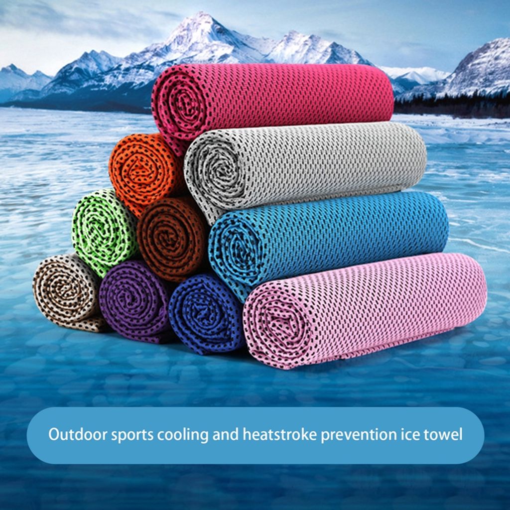 4X Kühlendes Sporthandtuch Fitness Abkühlung Handtuch Kühlhandtuch Cooling Towel 