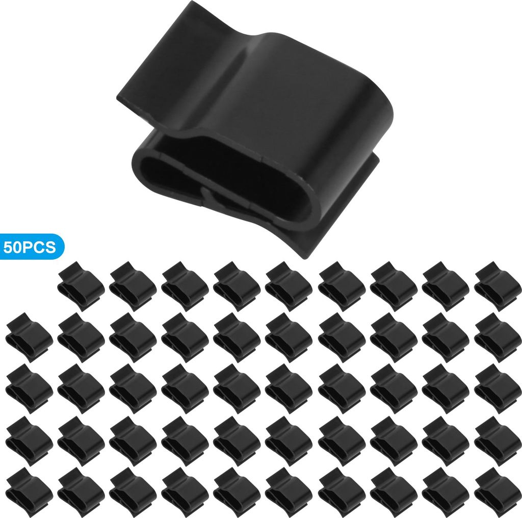 50 Stück Kunststoff Kabelclips für Solarpanel, PV Kabelklemmen für Photovoltaik, Kabelhalter für Solarmodulrahmen und Anhängerrahmen