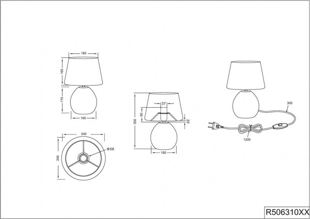 Nočná lampa LUXOR R50631089 RL Obrázok produktu 