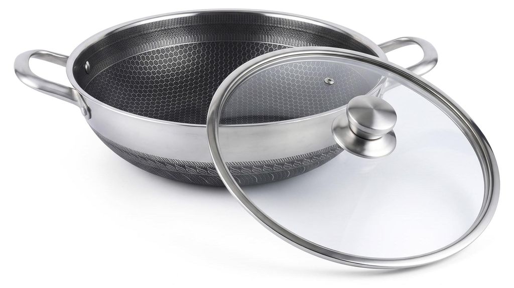 Wokpfanne Ø 40 cm  Edelstahl Induktion Wok  Produktbild 