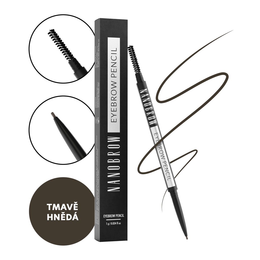 Nanobrow Eyebrow Pencil tužka na obočí Dark Brown 1 g Obrázek produktu 