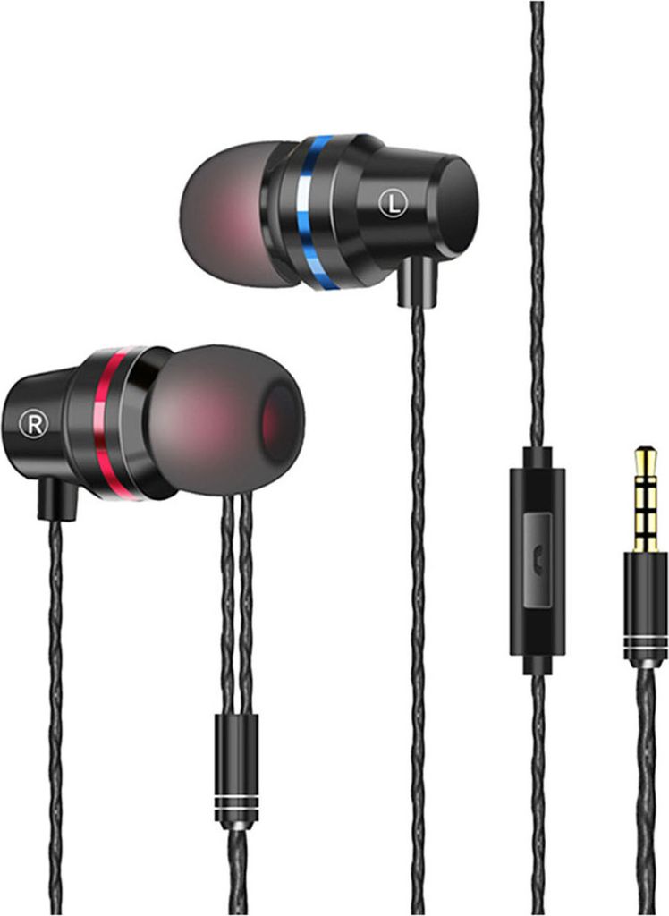 Kabelgebundene Kopfhörer, In-Ear-Kopfhörer mit starkem Bass und Geräuschunterdrückung, intelligente Kabelsteuerung, Sportmusik, hohe Klarheit, ...