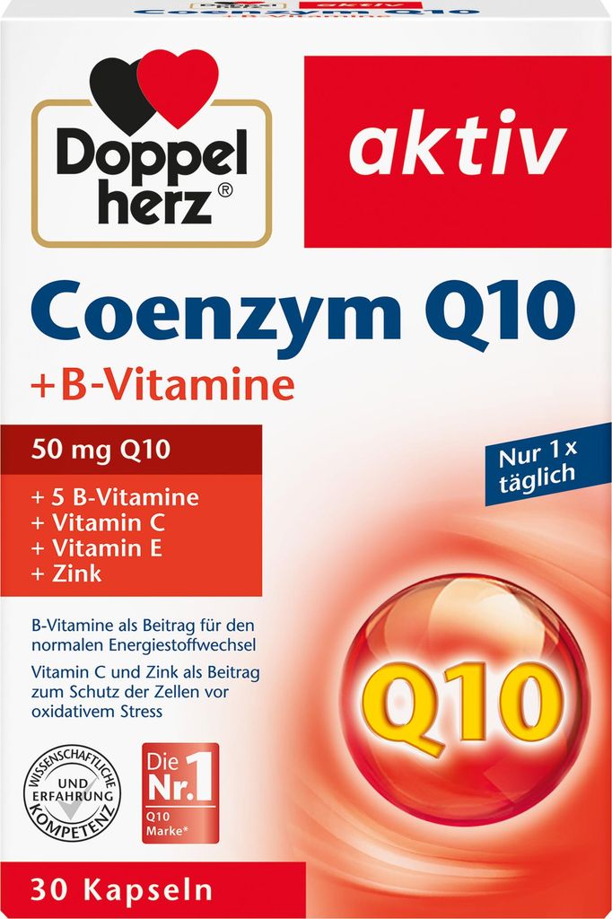 Doppelherz Coenzym Q10+B Vitamine Kapseln 30 St Produktbild 