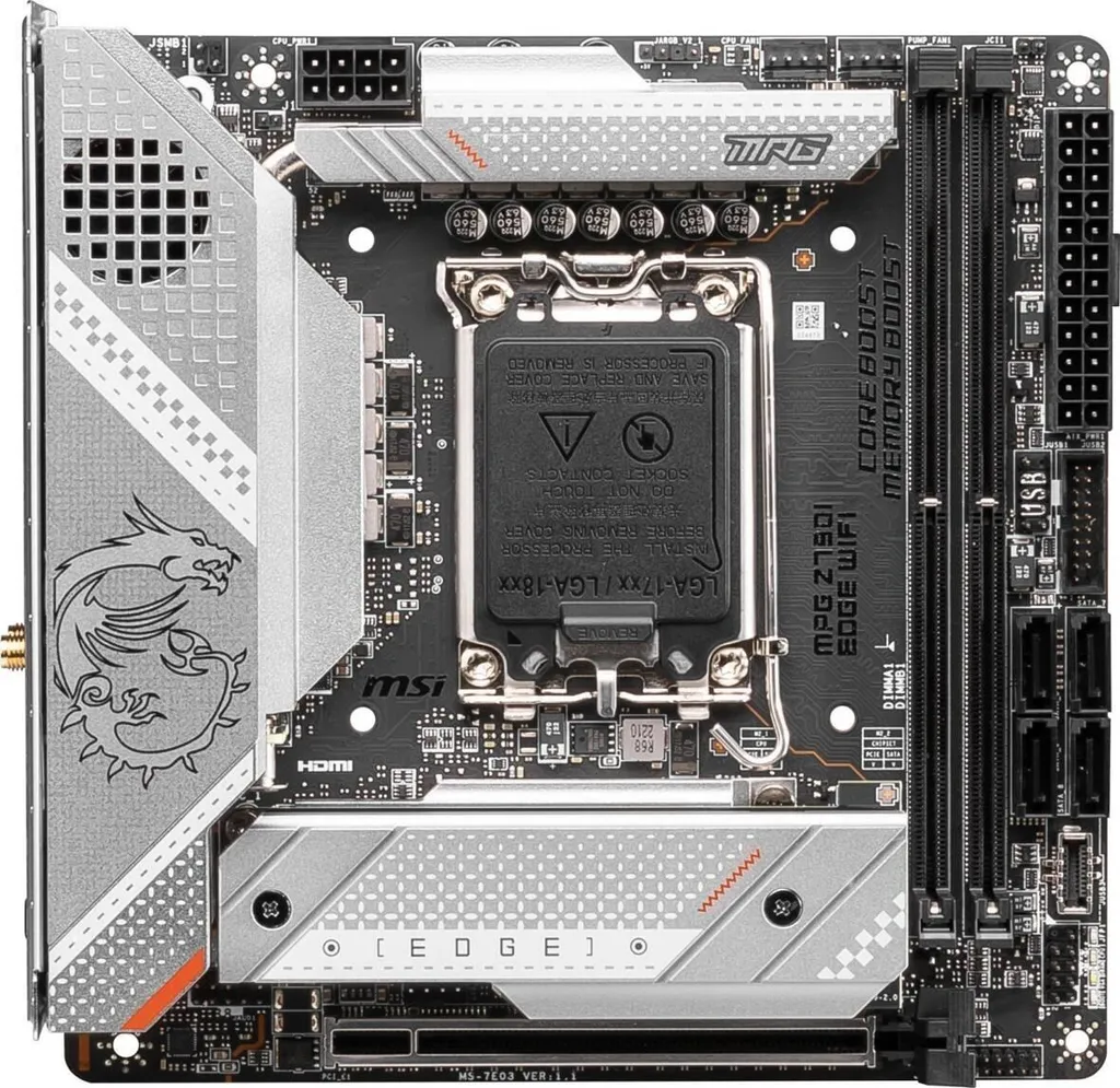 Carte mère Gaming MSI MPG Z790I Edge WiFi pour PC compact Gamer