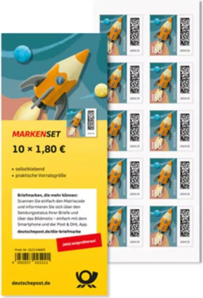 Timbres Poste 180ct Lot de 10 Unités Autocollantes Valeur Internationale