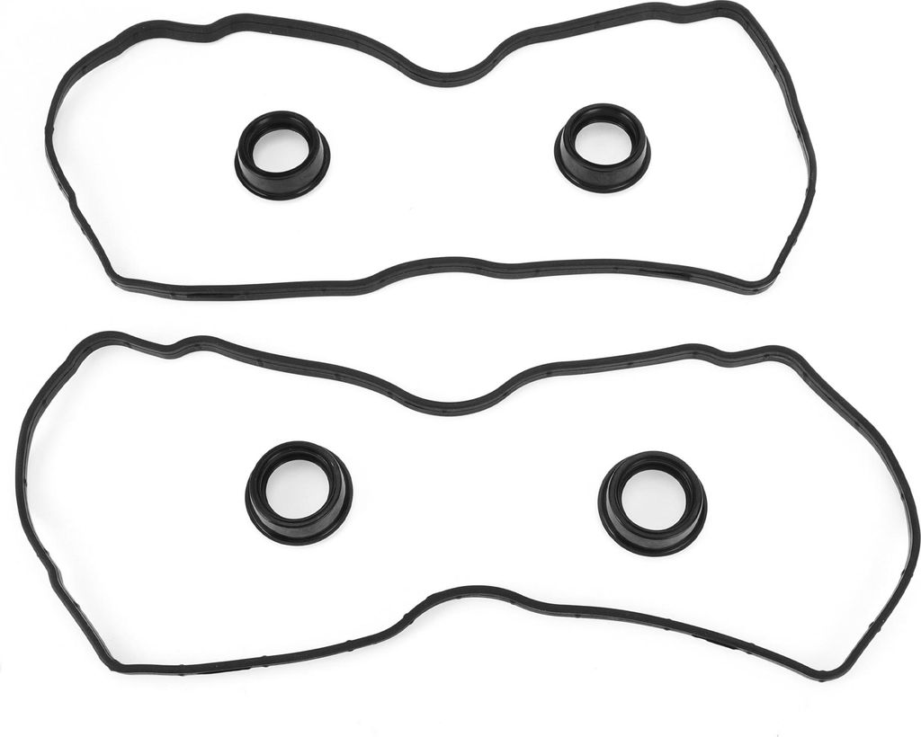 Ventildeckeldichtung, Zylinderkopfventildichtung, für Subaru Outback 2006-2012, Gummi, mit Zündkerzendichtungen, Nr. 13294AA070 Schwarz, 1 Satz