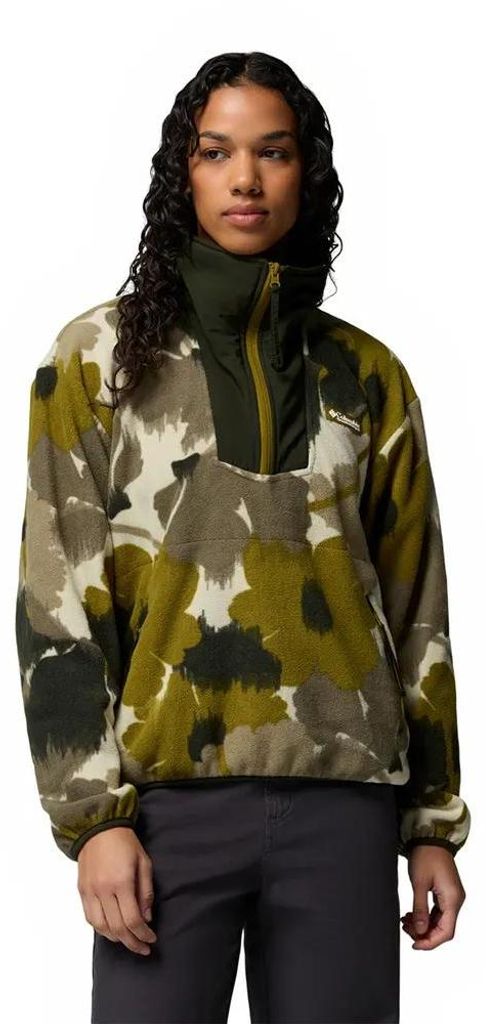 COLUMBIA Sequoia Grove Printed Half Zip 379-MOSSY GREEN, IKATBLOOM 379-MOSSY GREEN, IKATBLOOM M