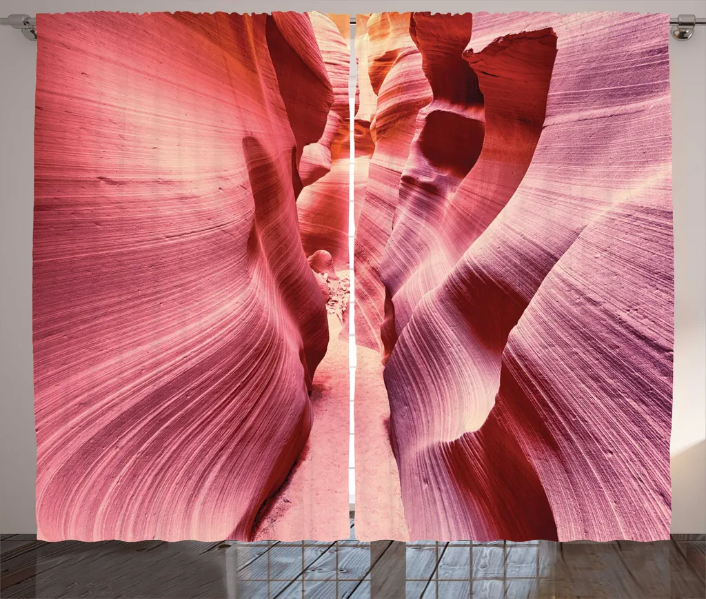 Rideau rustique ABAKUHAUS Arizona Antelope Canyon Rose 280x225cm