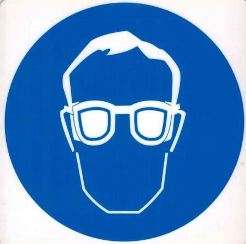 Hinweis- Schild - Schutzbrille tragen - Gr. 20 X 20 cm - 308303