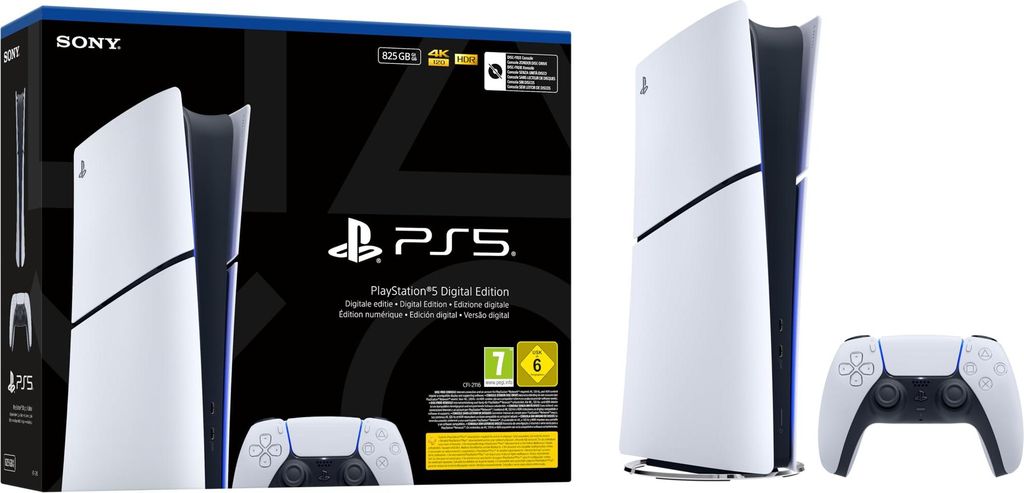 SONY PlayStation 5 Digital Edition (Modellgruppe - Slim) Produktbild 