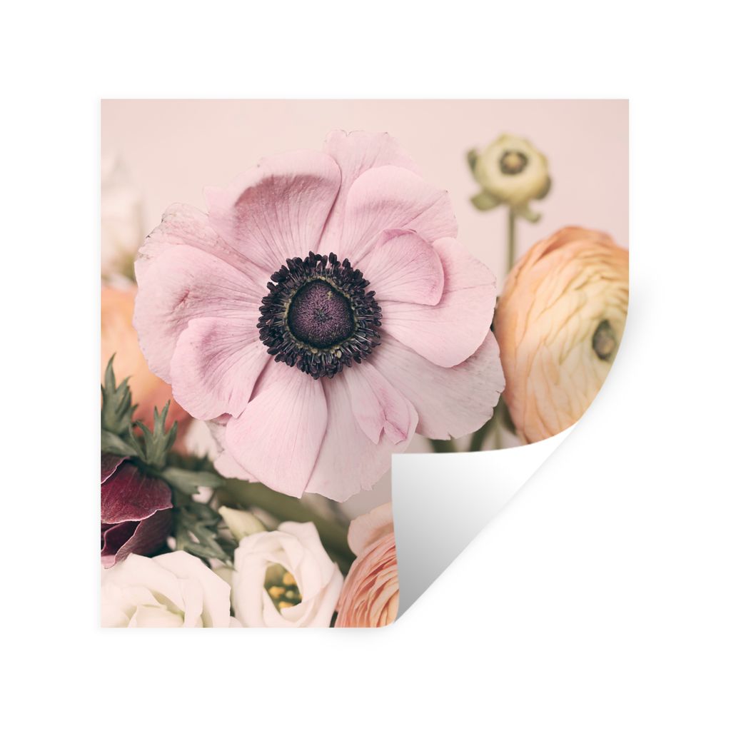 MuchoWow Wandtattoo Wandsticker Wandaufkleber Blumen - Natur - Pflanzen 50x50 cm Selbstklebend und Repositionierbar - Selbstklebend - Fototapeten