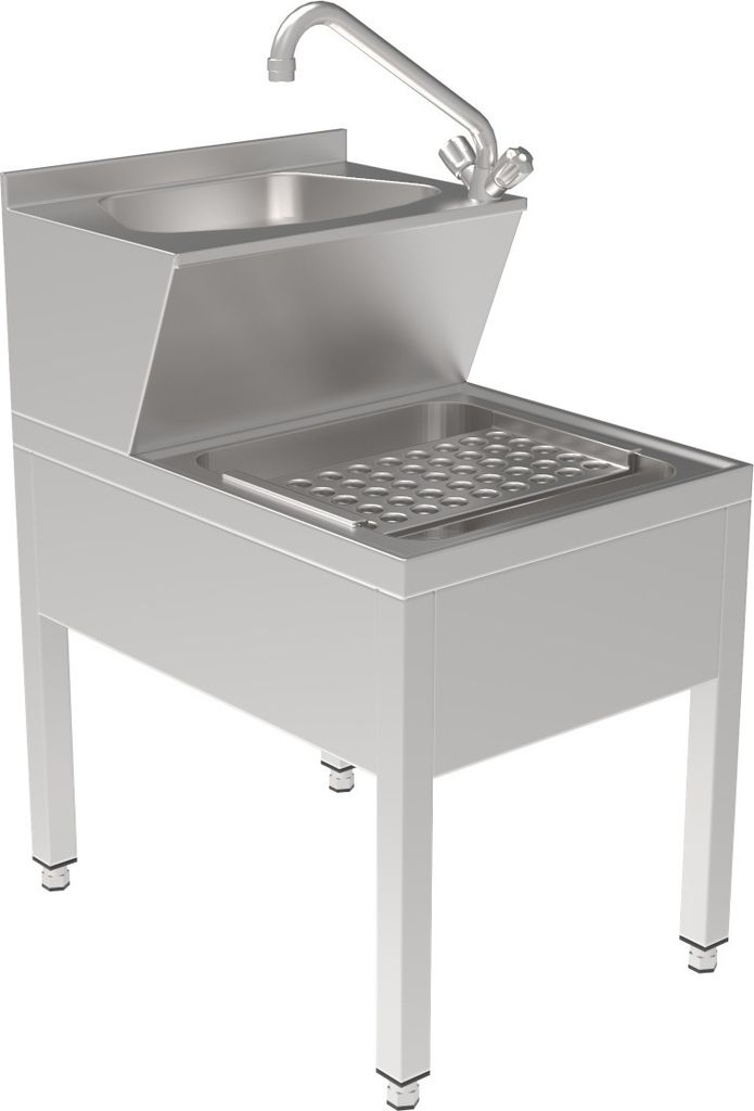 CHEFGASTRO Handwaschbecken BxTxH 500x700x850/450 mm