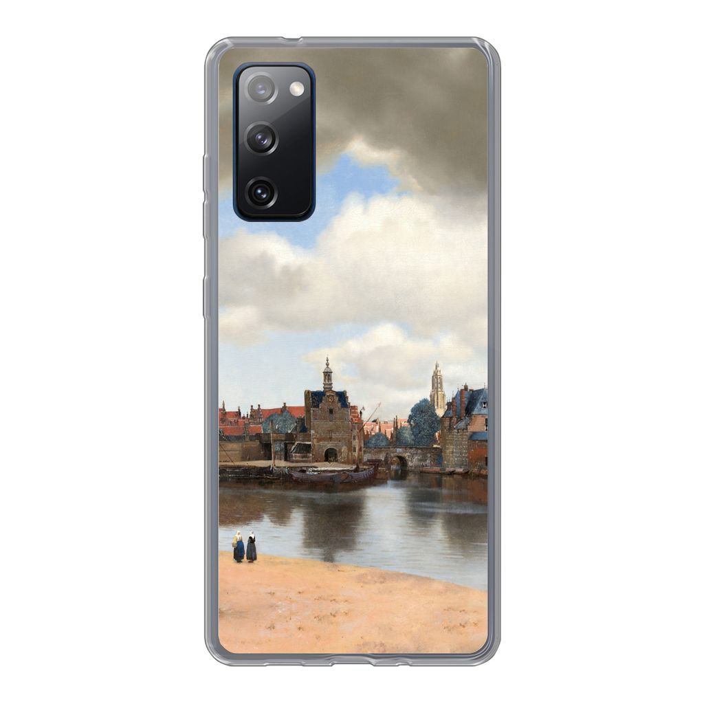 MuchoWow Handyhülle Schutzhülle Hülle für Samsung Galaxy S20 FE Ansicht von Delft - Gemälde von Johannes Vermeer Silikon Softcase Handy Hül...