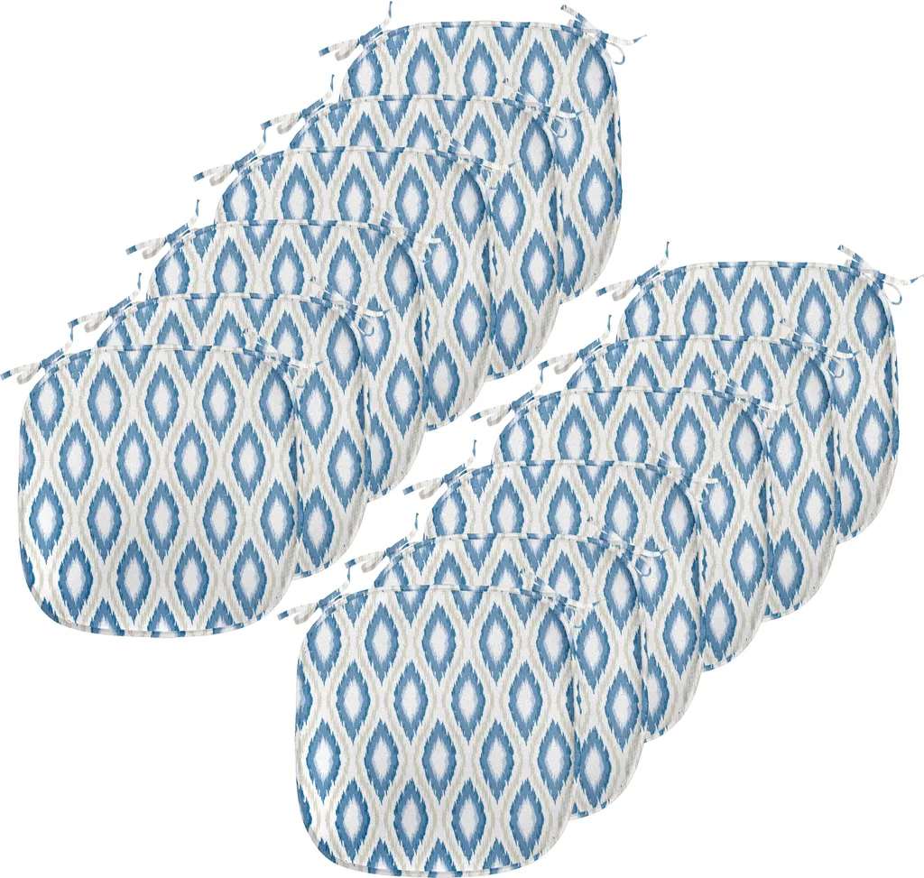 Cuscini Sedie Impermeabili 40x40 Set 12 - Uso Intensivo Motivo Ikat