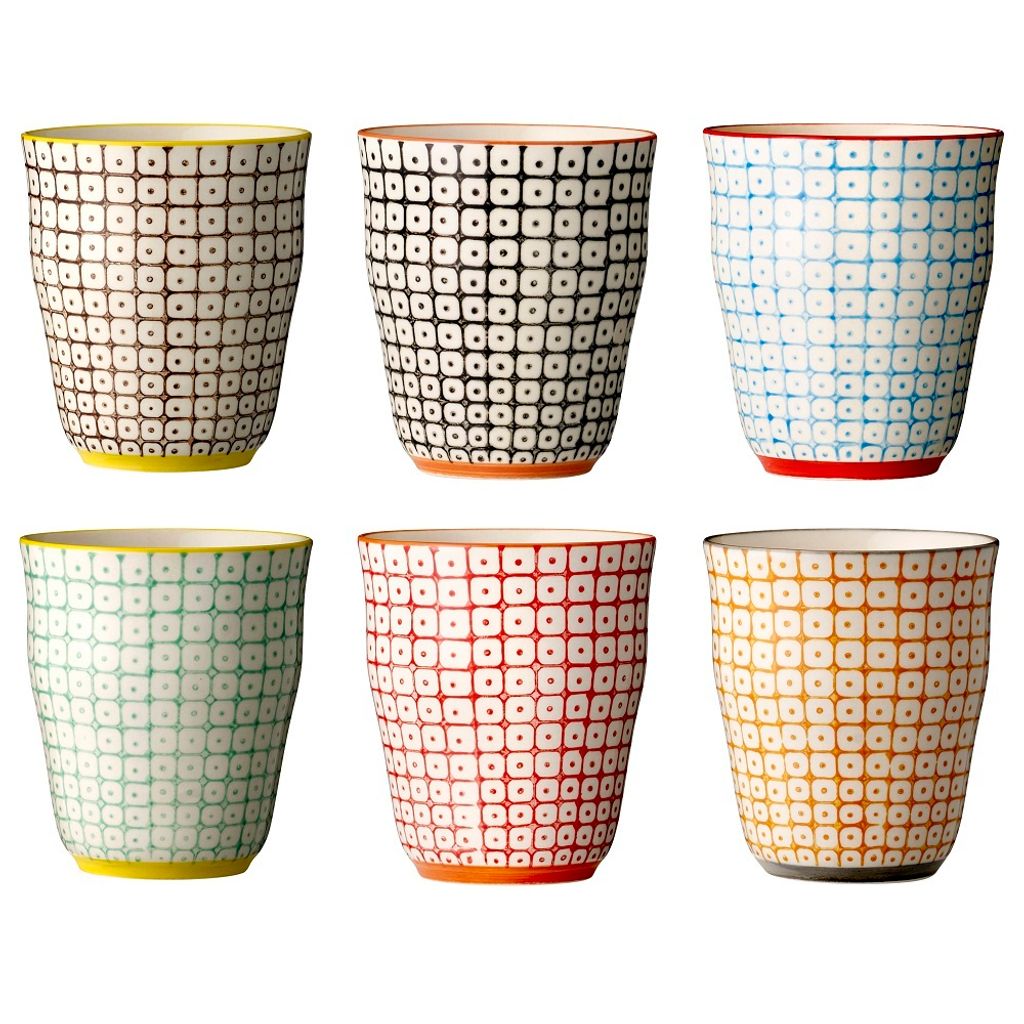 Bloomingville Carla Tasse rouge Faïence Lot de 6 Image du produit 