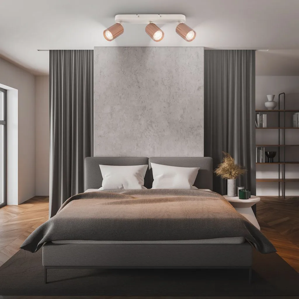 Spot de plafond orientable à 3 ampoules E27 - Plafonnier design en métal