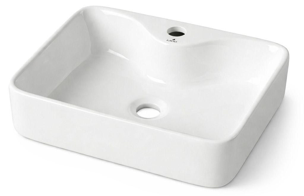 Lavabo da appoggio rettangolare Vetroceramica 47 cm Bianco Immagine del prodotto 
