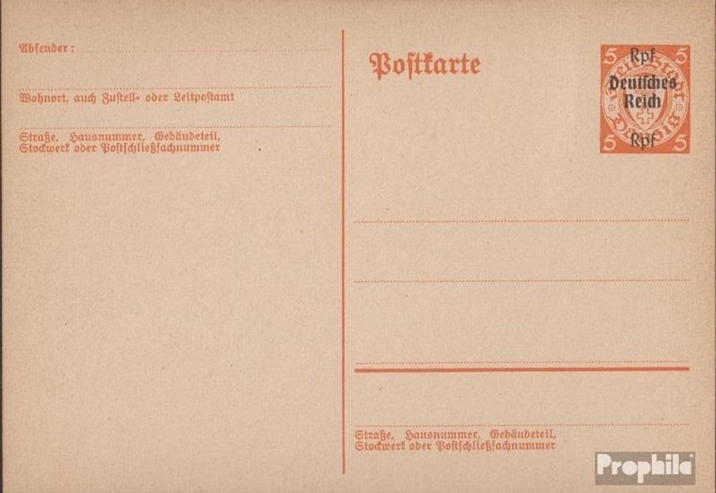 Belege Ganzsachen Deutsches Reich 1939 P283 Amtliche Postkarte un Wappen Danzig