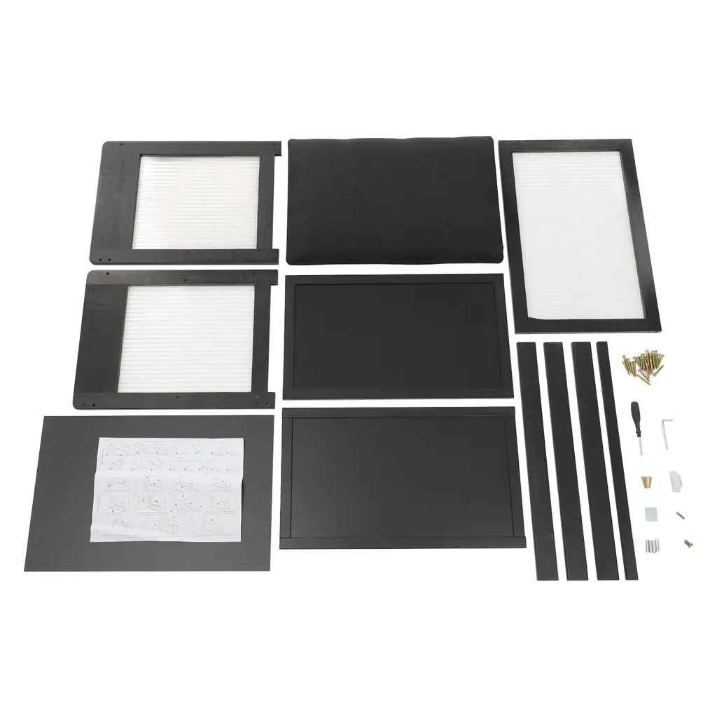 Banc à chaussures noir 2 étages avec coussin confortable - Dim 80cm - 8