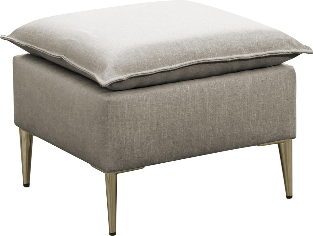 MIRJAN24 Polsterhocker Bregi, Stilvoll Wohnzimmer Hocker, Polstermöbel Kollektion (Farbe: Terra 7, Füße: Gold)
